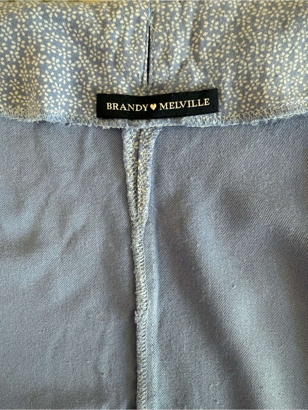 Brandy Melville Genevieve Blue White Floral Wrap Flowy Self Tie Mini Skirt - Picture 3 of 7